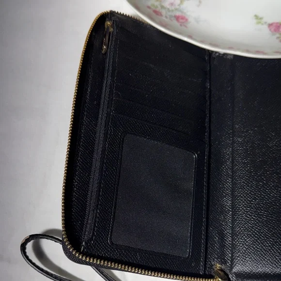 Coach Black Leather Wristlet wallet - Picture 5 of 6